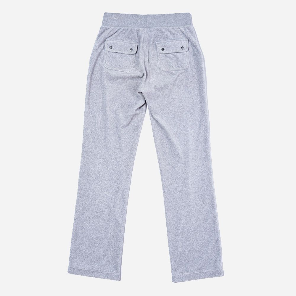 Del Ray  Velour Pant - Grey Marl