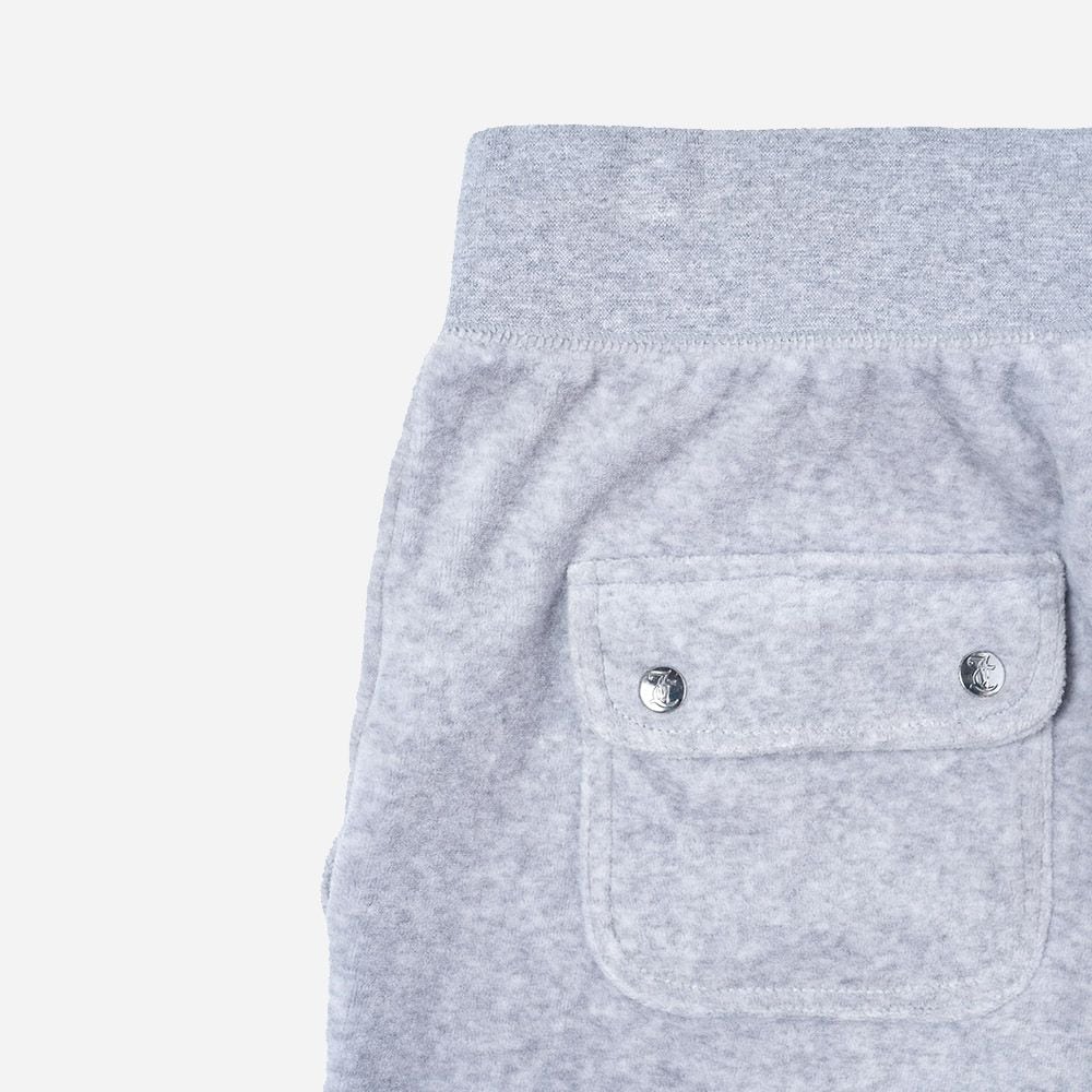 Del Ray  Velour Pant - Grey Marl