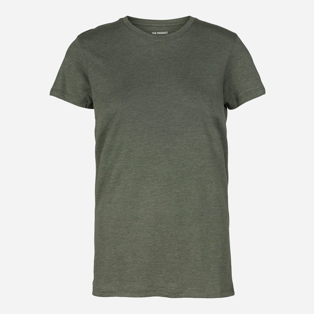 Short Sleeve Crewneck T-shirt - Green Melange