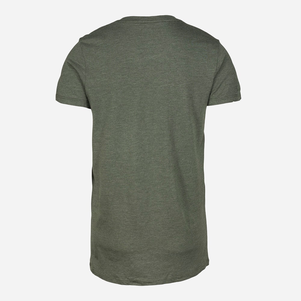 Short Sleeve Crewneck T-shirt - Green Melange