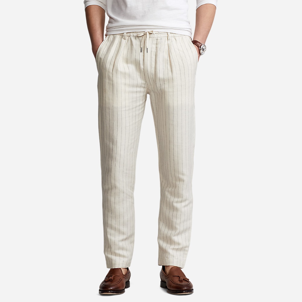 Tslfprepster-Flat Front Andover Cream Pinstripe