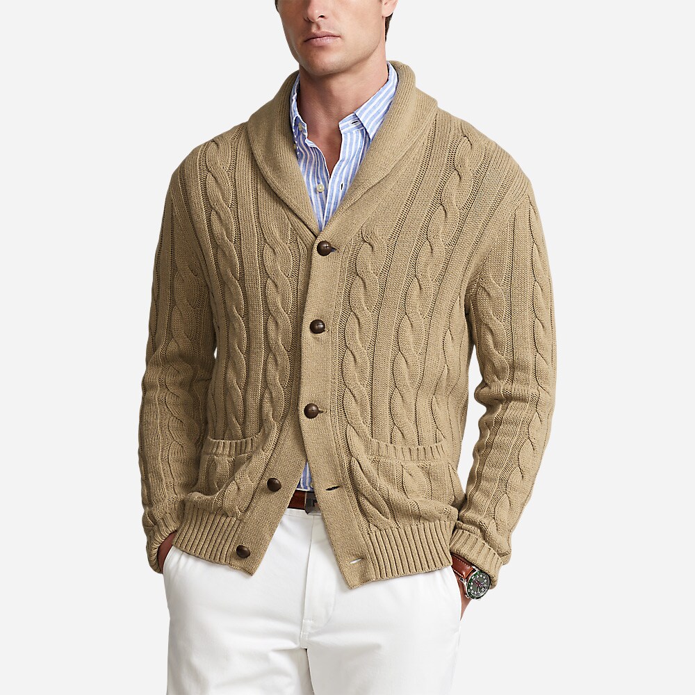 Lscblshwlcdg-Long Sleeve-Cardigan Camel Melange