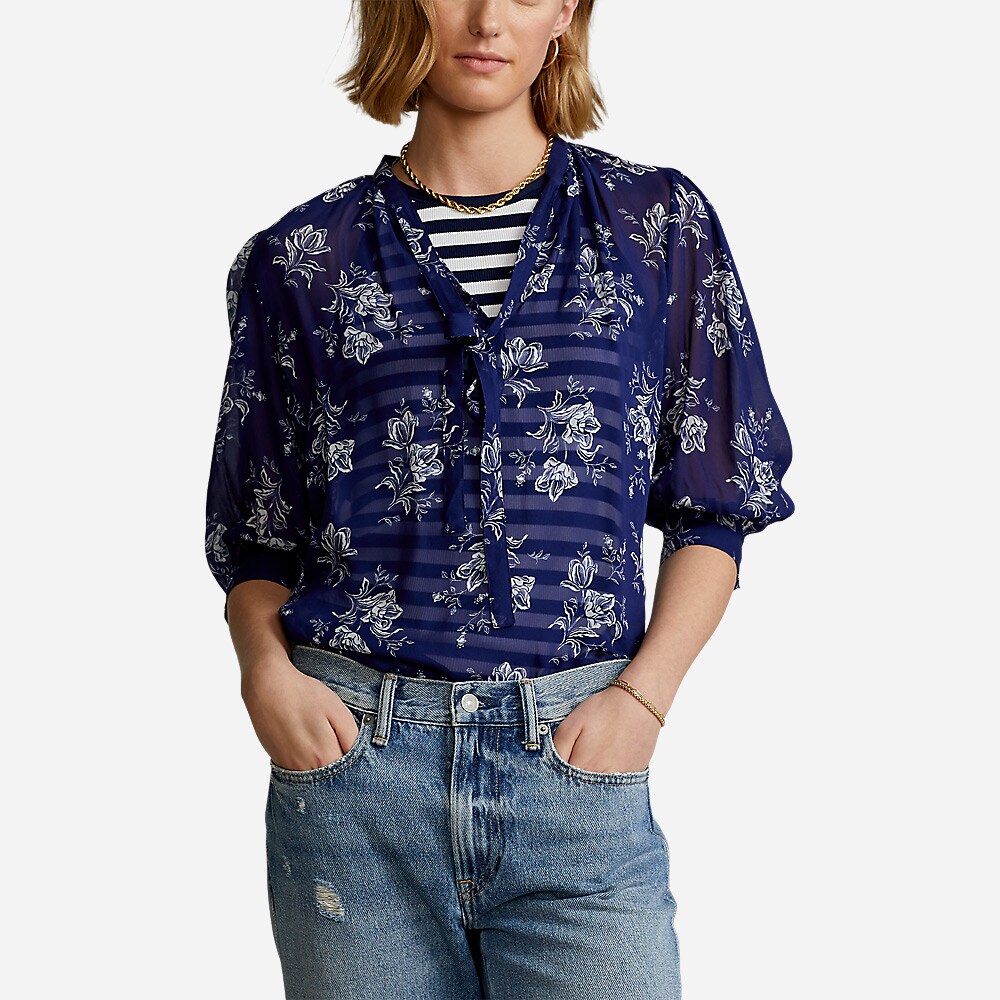 Ss Kstn Tp-Mid Sleeve-Blouse 1182 Blrpr