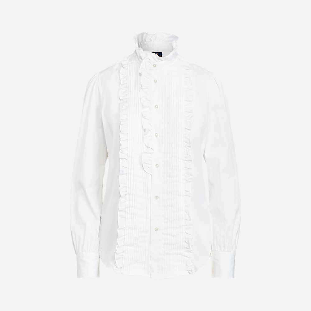 Ls Rf Sbn St-Long Sleeve-Blouse White