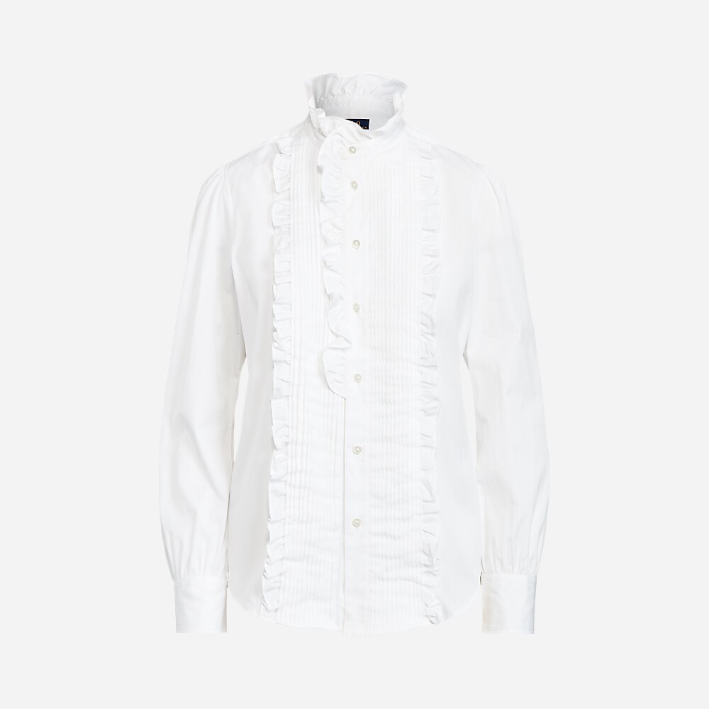Ls Rf Sbn St-Long Sleeve-Blouse White