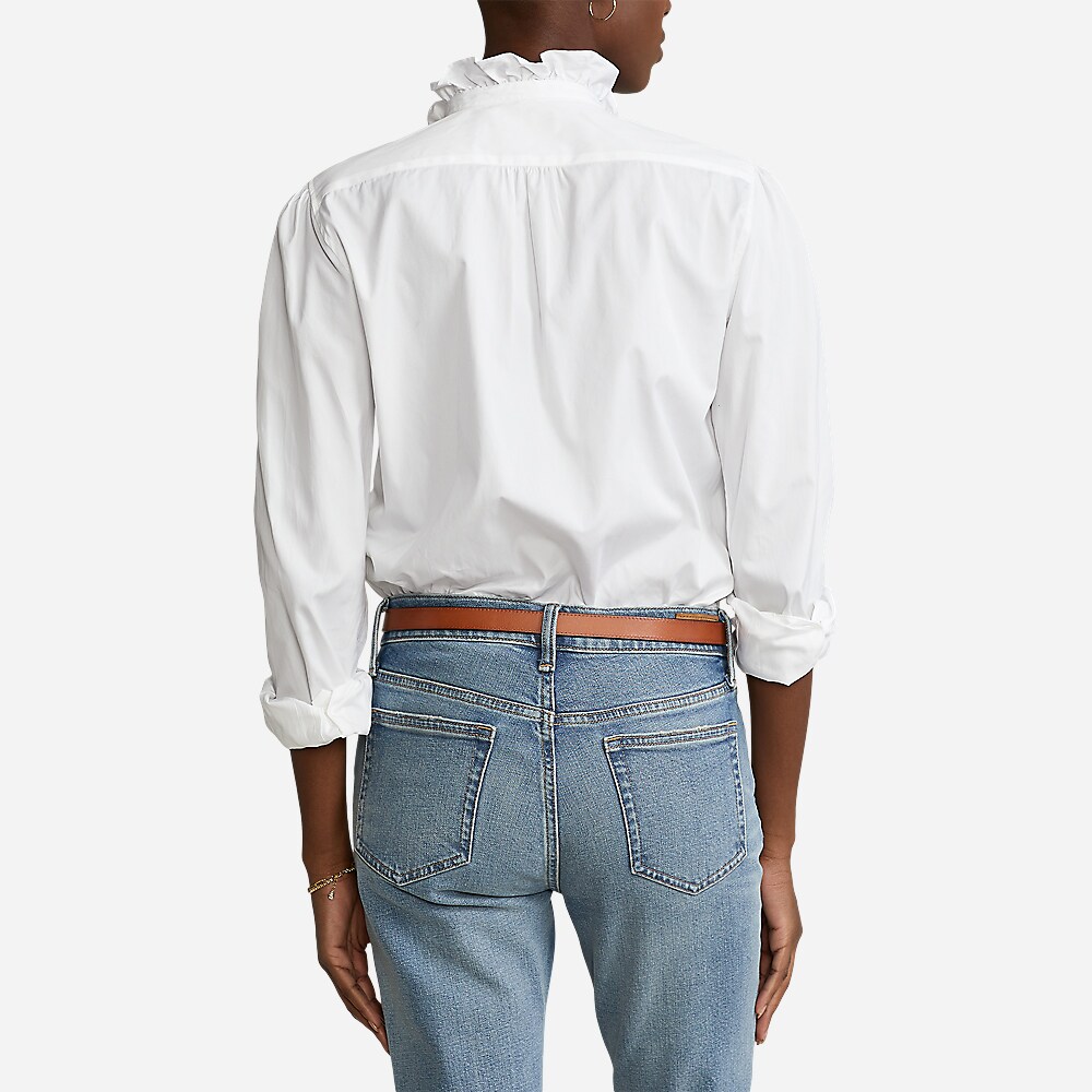 Ls Rf Sbn St-Long Sleeve-Blouse White