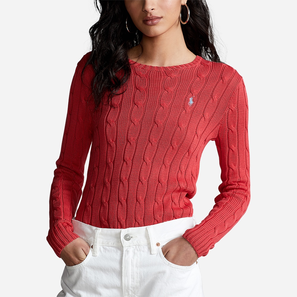 Julianna-Classic-Long Sleeve-Sweater Red