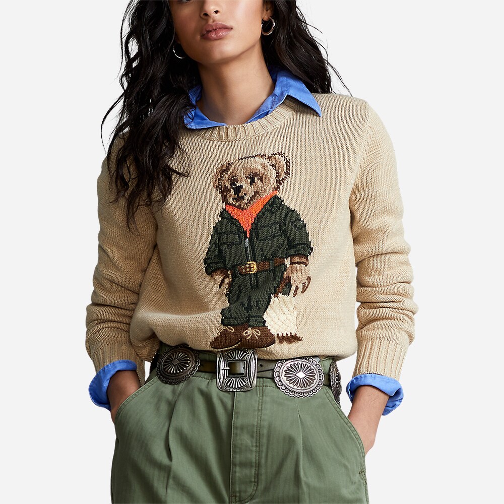 Dfndr Bear-Long Sleeve-Pullover Cla Tan