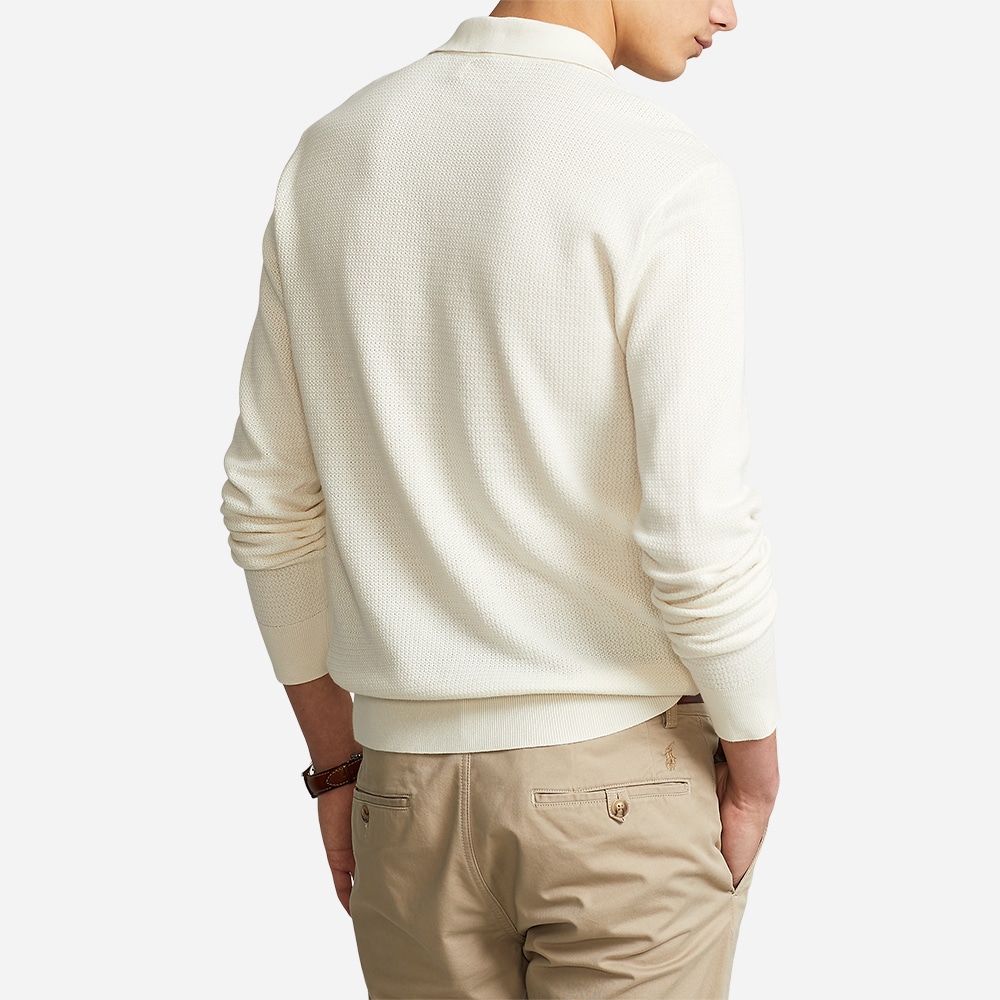 Lskccmslm1-Long Sleeve-Polo Shirt Antique Cream