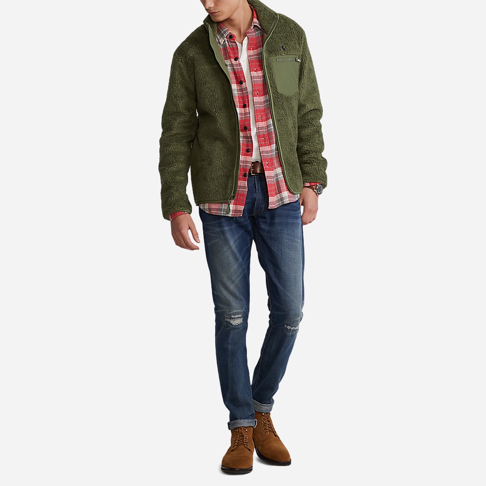 Lsfzm3-Long Sleeve-Full Zip Olive