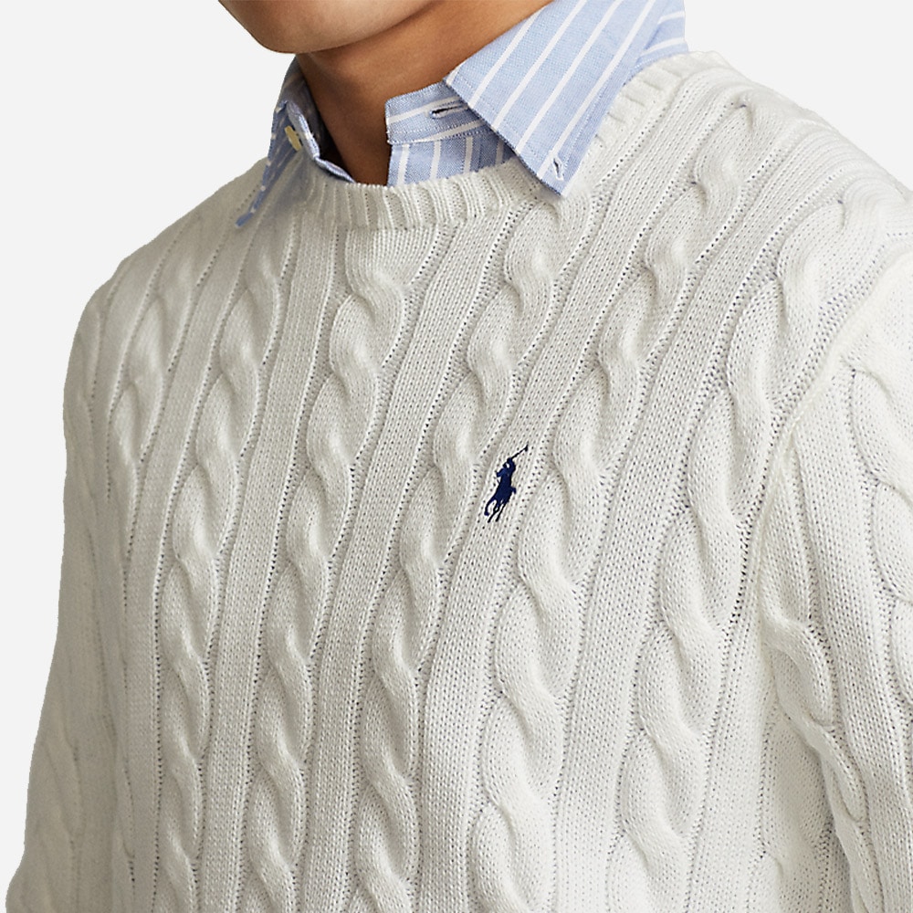 Ls Driver Cn-Long Sleeve-Sweater White