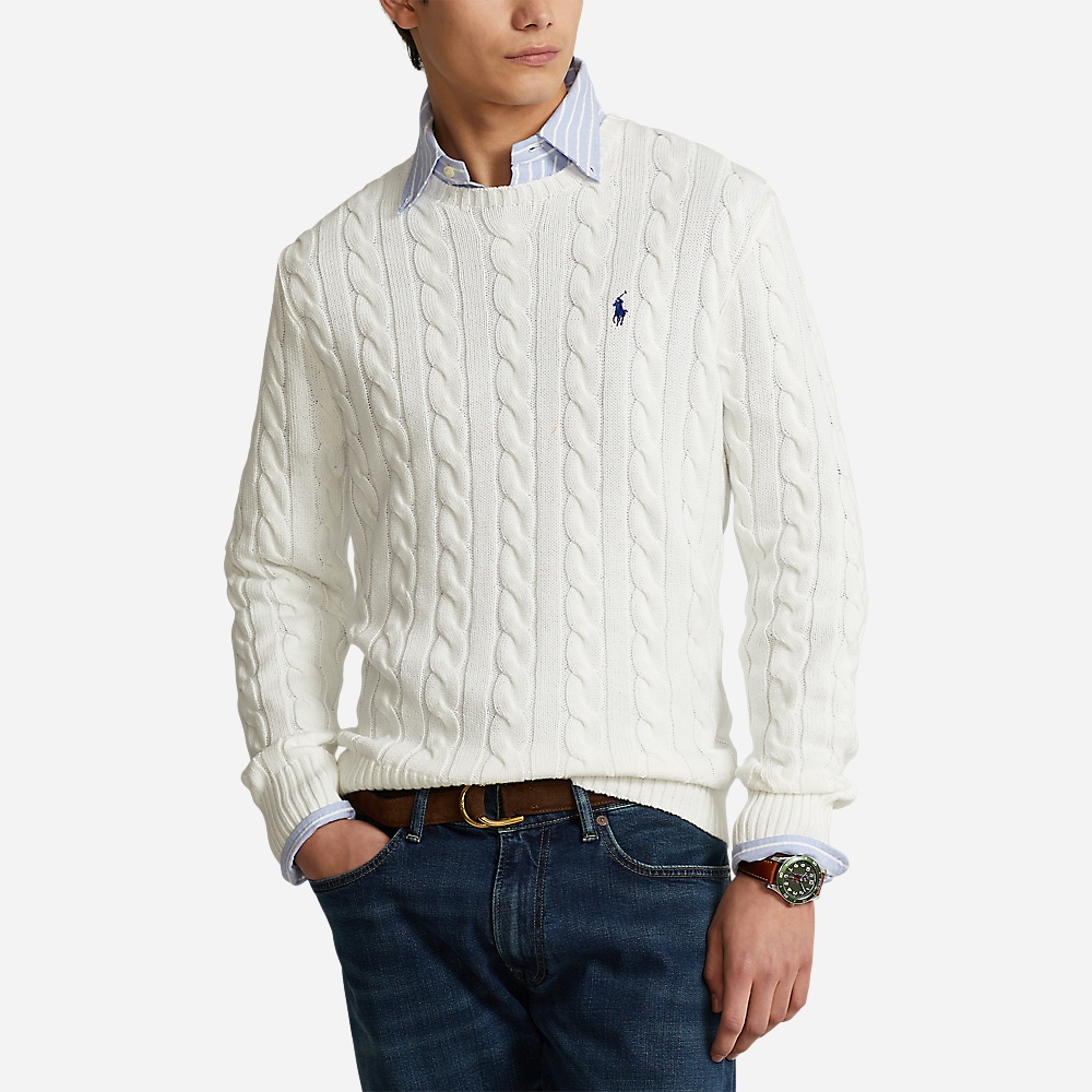 Ls Driver Cn-Long Sleeve-Sweater White
