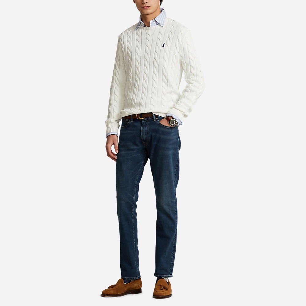 Ls Driver Cn-Long Sleeve-Sweater White