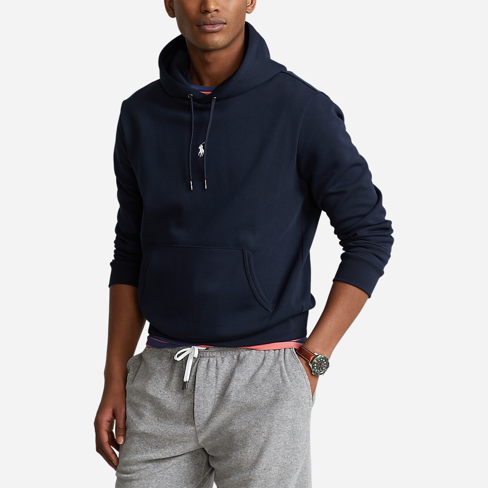 Double-Knit Hoodie Pullover Aviator Navy