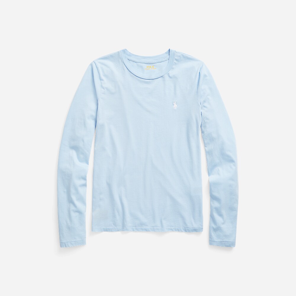 Lng Slv Tee-Long Sleeve-T-Shirt Blue
