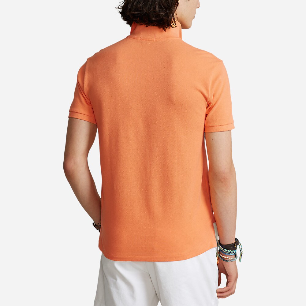 Custom Slim Fit Mesh Polo Shirt - Key West Orange