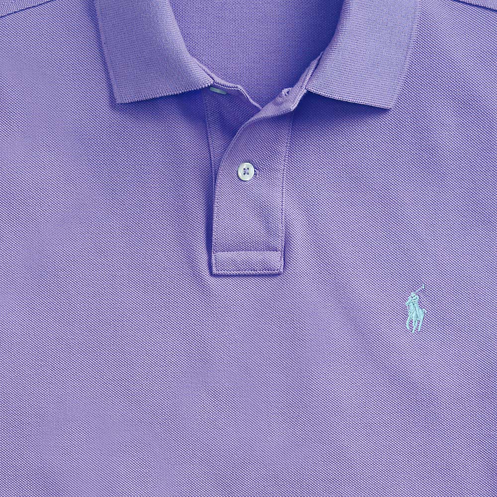 Custom Slim Fit Mesh Polo Shirt - Cactus Purple