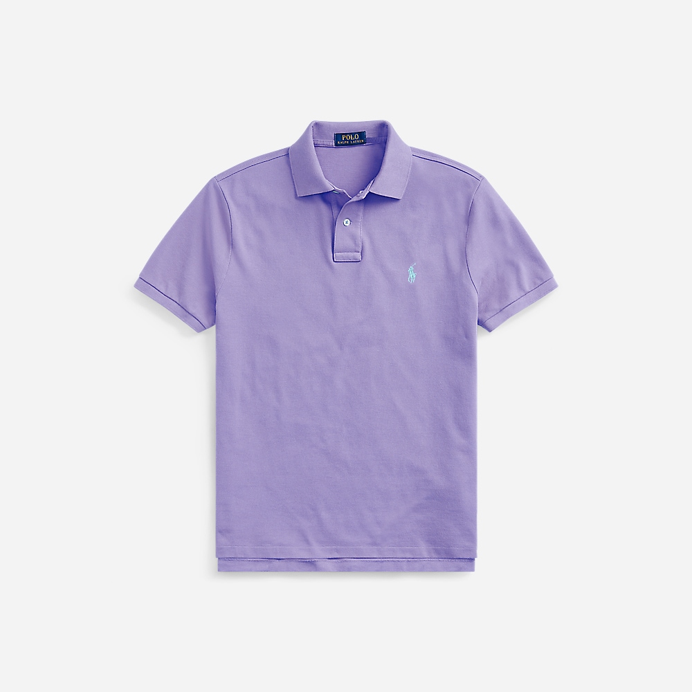 Custom Slim Fit Mesh Polo Shirt - Cactus Purple