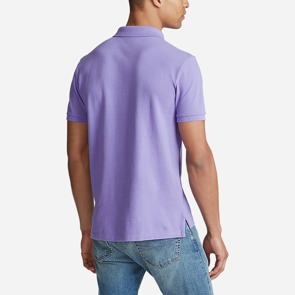 Custom Slim Fit Mesh Polo Shirt - Cactus Purple