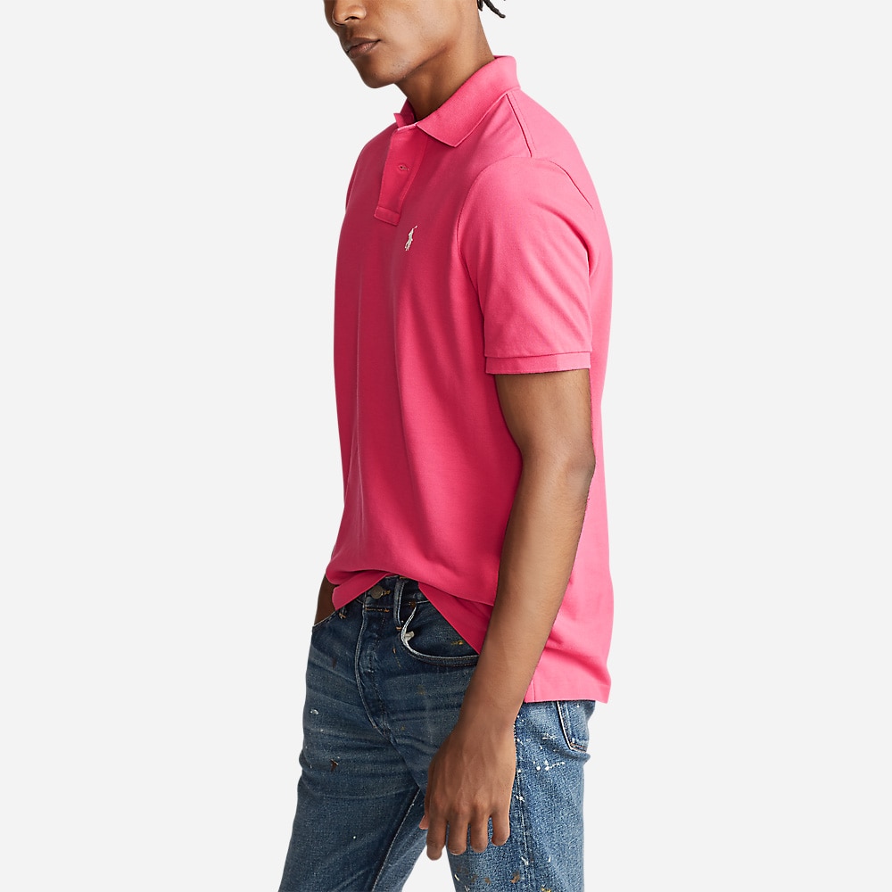 Custom Slim Fit Short Sleeve Knit Hot Pink/C2740