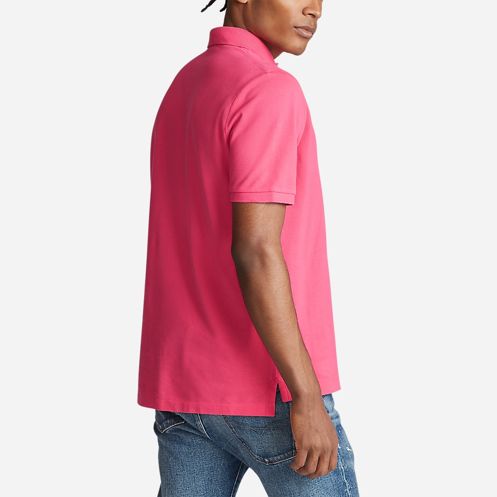 Custom Slim Fit Short Sleeve Knit Hot Pink/C2740