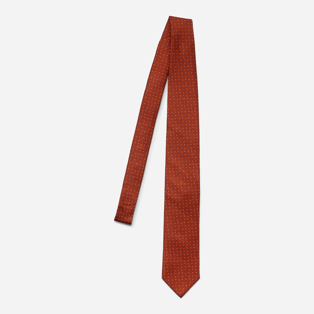 Tie 7 5 Red Print