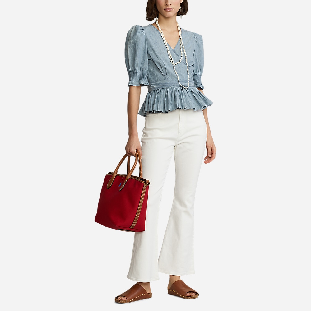 Ss Samy Tp-Short Sleeve-Blouse Chmbry Blu