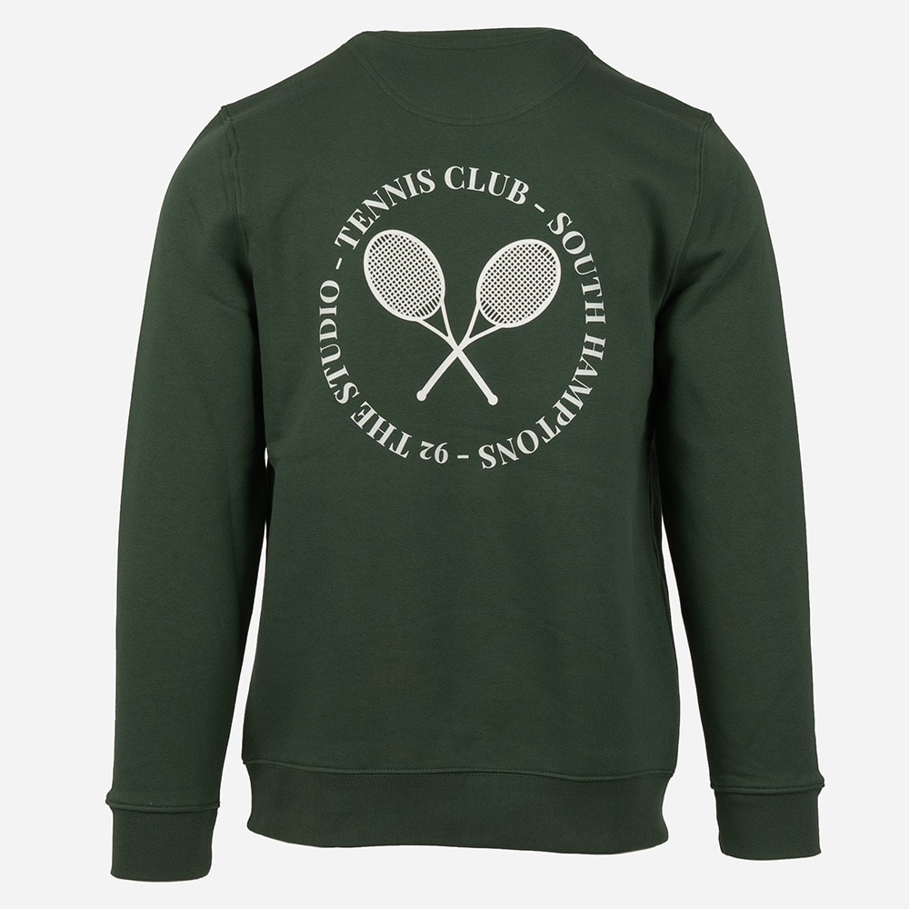 Tennis Sweatshirt -  White/Green