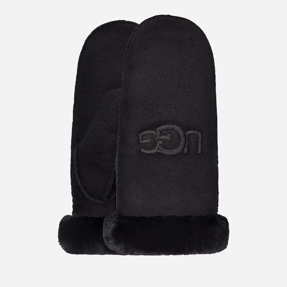 W Sheepskin Emb Mit Black