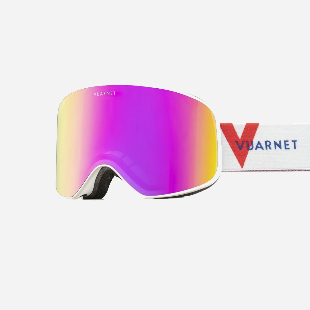 Ski Goggles Blanc Mat /Ecran Grey Pink Fl