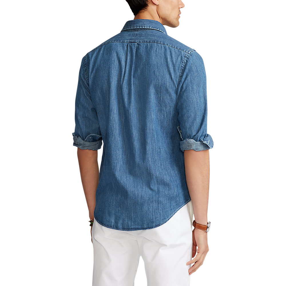 Custom Fit Denim Shirt - Dark Wash