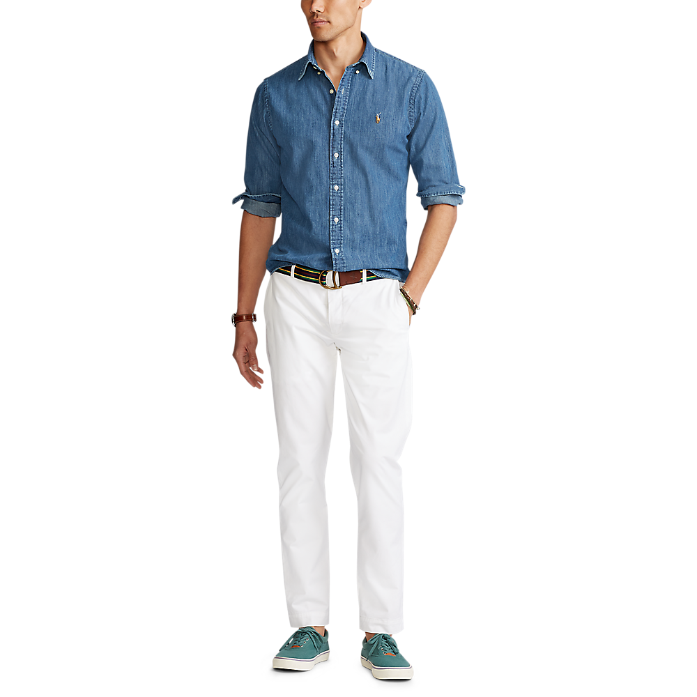 Custom Fit Denim Shirt - Dark Wash